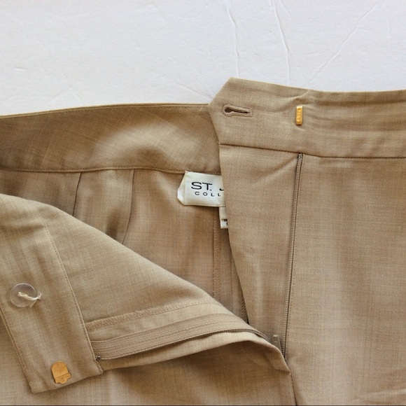 ST. JOHN WOOL CREAM HIGH WAIST TROUSERS SI… - Picture 6 of 8